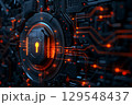 Cyber Security Ransomware Email Phishing Encrypted Technology, Digital Information Protected Secured 129548437