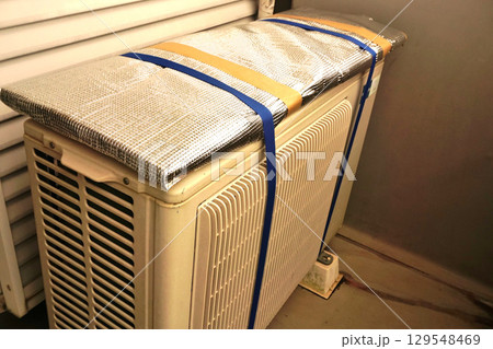 エアコン室外機遮熱板　DIY 129548469