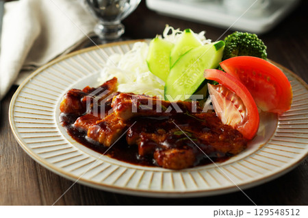 豚ロースのガーリックソテー 129548512