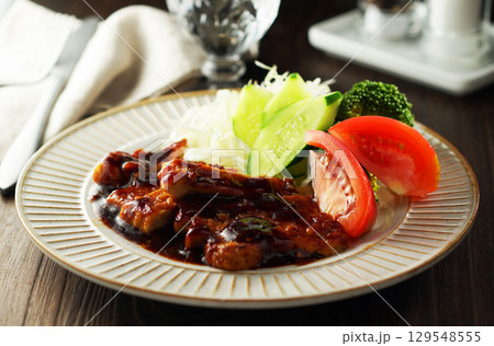 豚ロースのガーリックソテー 129548555