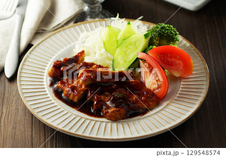 豚ロースのガーリックソテー 129548574