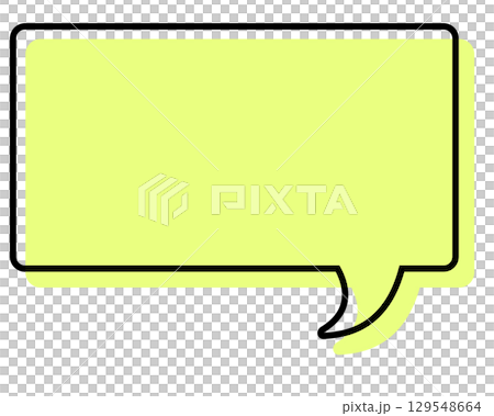 線條錯置的簡單對話泡泡 - 長方形 線條錯置的簡單對話泡泡 - 長方形 129548664
