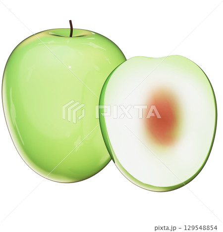 Realistic 3D Indian Jujube Fruit Isolated with Transparent Background 129548854