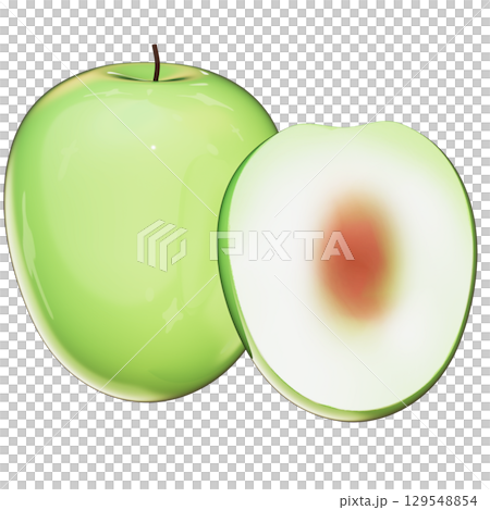 Realistic 3D Indian Jujube Fruit Isolated with Transparent Background 129548854