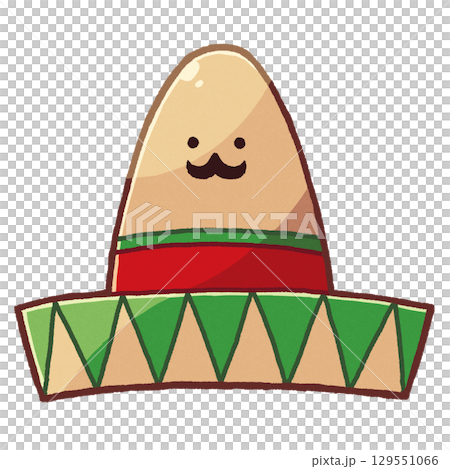 有鬍鬚的寬邊帽的插圖 有鬍鬚的寬邊帽的插圖 129551066