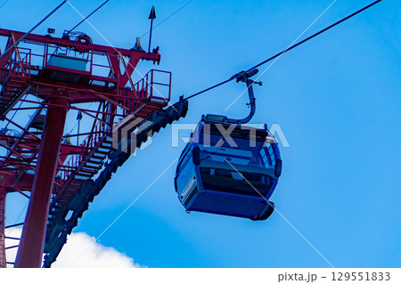 The cable car cabin. The cable car cabin. 129551833