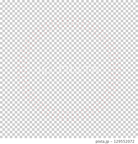 Radiating red dotted circular sunburst - Simple and pop round frame/decoration 129552072