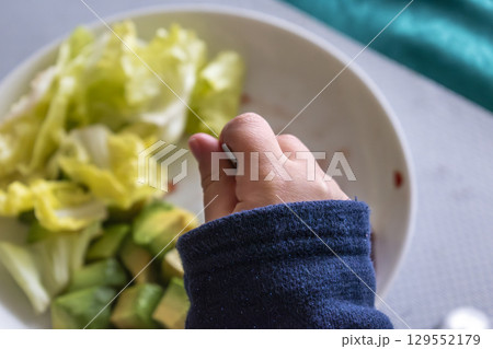 Child with food, healthy lifestyle Child with food, healthy lifestyle 129552179