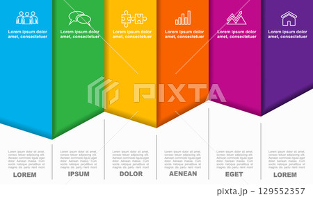 Infographic design template with place for your data. Vector illustration. 129552357