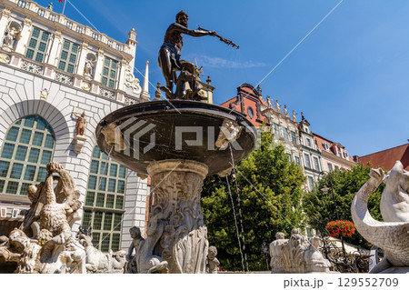 Fountain of Neptune in Gdansk (Poland) 129552709