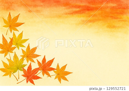 フレーム素材・紅葉・もみじ 129552721