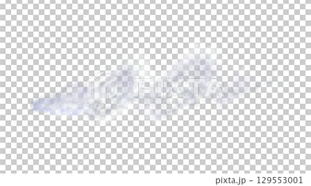 White smoke exhaust emission with transparent background isolated overlay for pollution or industrial effect in compositions 129553001
