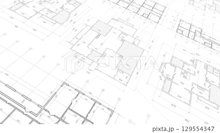 Architectural plan .House plan project...のイラスト素材 [129554347] - PIXTA