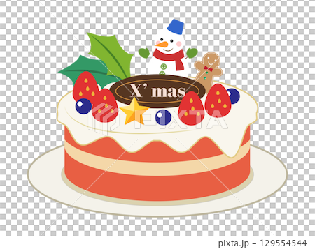 クリスマスケーキ 129554544