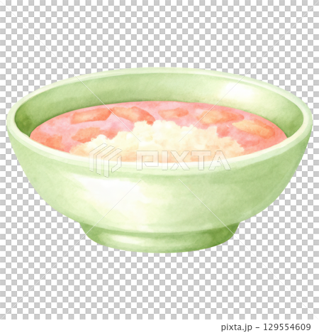 vibrant bowl of food filled with colorful ingredients and textures. clipart isolated on transparency background 129554609