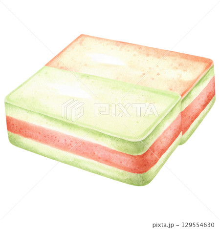 Delicious food with layers of vibrant colors and flavors clipart isolated on transparency background 129554630