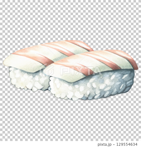 Delicious sushi rolls with fresh ingredients and vibrant colors clipart isolated on transparency background 129554634