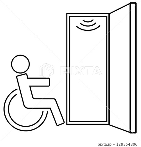 Wheelchair user accessible elevator icon indicating disability access Wheelchair user accessible elevator icon indicating disability access 129554806