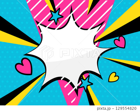 Vibrant pop art halftone background for comics 129554820