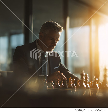 戦略を練る知的な男性 129555235