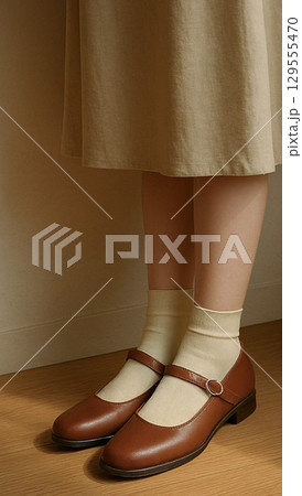 メリージェーンシューズ　女性 129555470