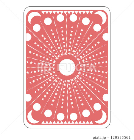 Standard Playing Card Back with Sun and Moon Design 129555561