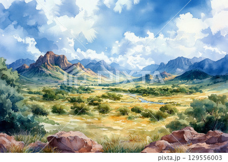 Dreamy double exposure of a woman face blending seamlessly with a swirling space nebula. Swirling galaxies and cosmic clouds create a surreal, infinite connection to the cosmos, banner 129556003