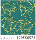 Colorful roses in trendy style. Abstract floral background. Modern design template for decoration 129556578
