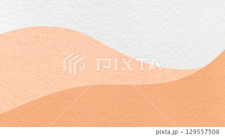 Abstract white, peach, coral texture paper background, wavy layers, gradient. Wave pattern with copy space for banner 129557508