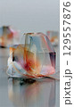 Abstract geometric prism with colorful fibers and reflections for modern art and design 129557876