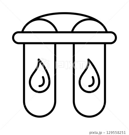 Water filter icon. Aqua or liquid thin line illustration. 129558251