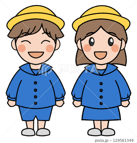 制服を着た幼稚園児 129561349