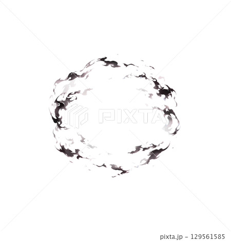 煙の円形エフェクト、スモーク、デザイン、装飾、素材、囲い、背景なし 129561585