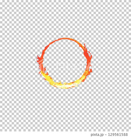 火焰圓形效果、裝飾、材質、外殼、無背景、設計 129561588