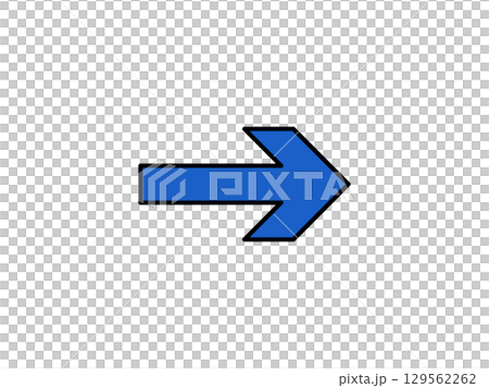 Sharp Rightward Blue Arrow (Short) Sharp Rightward Blue Arrow (Short) 129562262