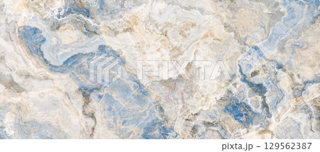 Blue and beige marble background Blue and beige marble background 129562387