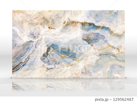 Beige and blue Onyx marble tile texture Beige and blue Onyx marble tile texture 129562487