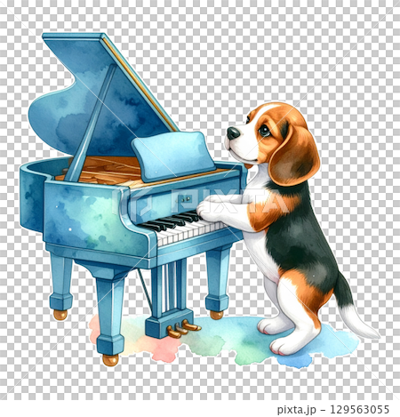 比格犬小狗彈奏玩具三角鋼琴 4 / 傳單或海報材料 比格犬小狗彈奏玩具三角鋼琴 4 / 傳單或海報材料 129563055