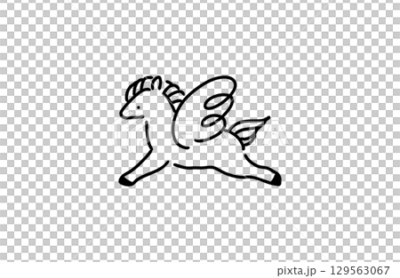 Simple Pegasus illustration 129563067