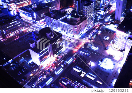 美しい札幌の夜景 129563231