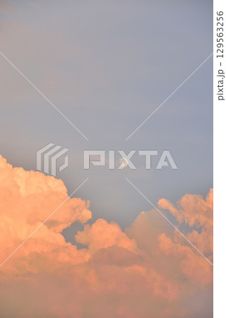 夏の夕空を覆う大きな積乱雲 夏の夕空を覆う大きな積乱雲 129563256