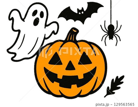 ハロウィンをイメージしたイラスト 129563565