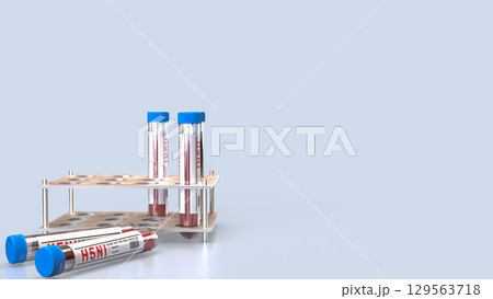 The Blood Tube for avian influenza or bird flu concept 3d Rendering. 129563718