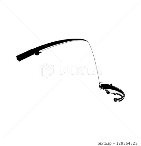 icon vectors Catfish fishing rod icon vectors Catfish fishing rod 129564525