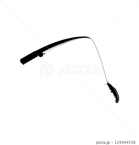icon vectors Catfish fishing rod 129564530