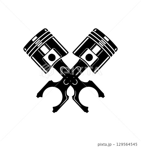 piston vector hand drawn illustration design 129564545