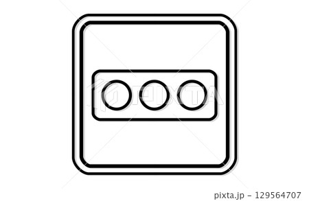 信号機ありの道路標識イラスト素材 129564707