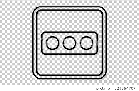 信号機ありの道路標識イラスト素材 129564707