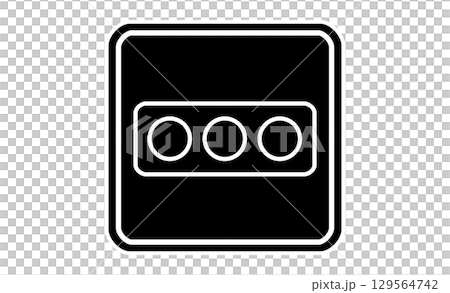 Illustration of a road sign with traffic lights Illustration of a road sign with traffic lights 129564742
