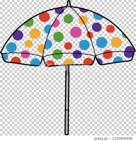 colorful umbrella isolated on white background 129564946